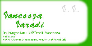 vanessza varadi business card